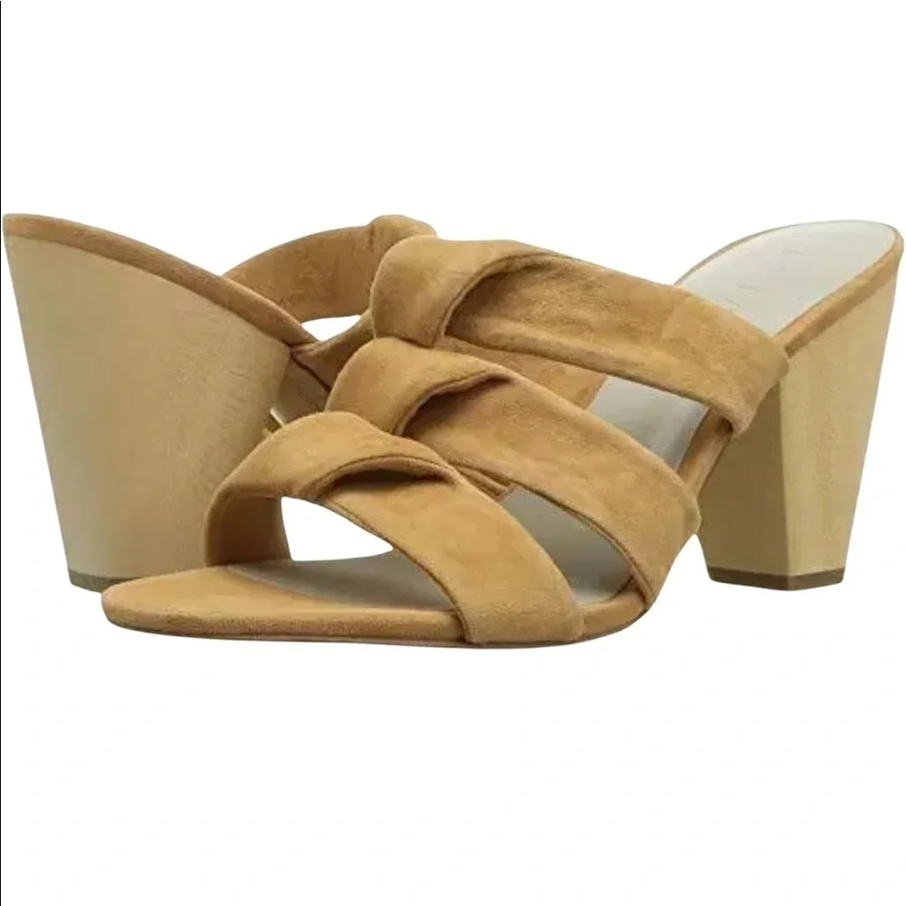 NWT 1 State Sz 8 Aisha kid suede wood clog sandal